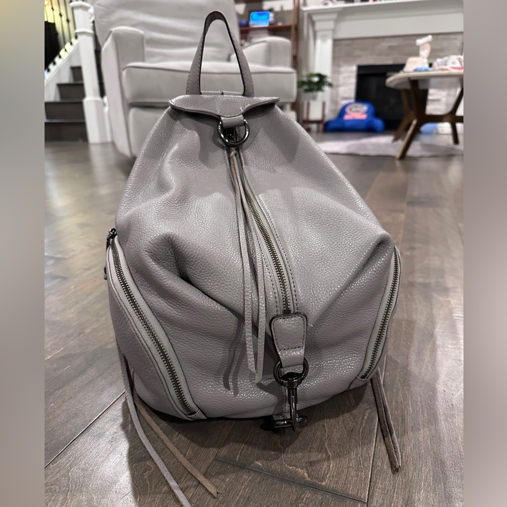 Rebecca Minkoff Julian Leather Backpack - Grey